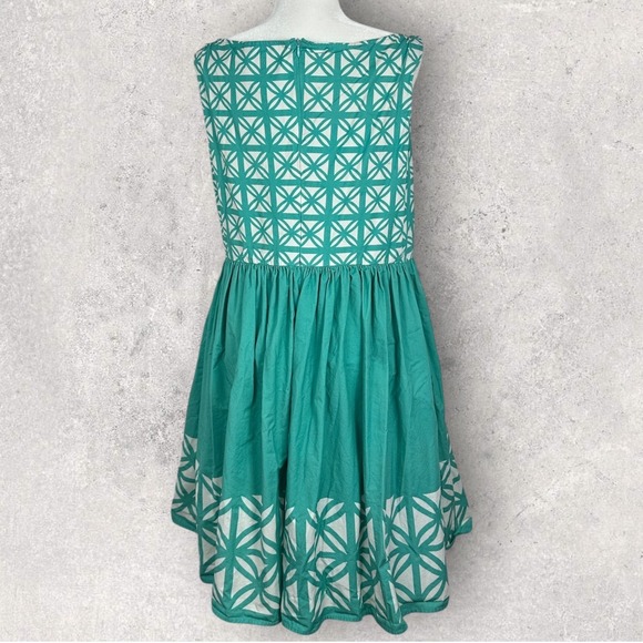 The Oblong Box Shop Retro Kiki Breeze Block Dress‎ Teal Womens Sz XXL Mod Preppy - Picture 14 of 16